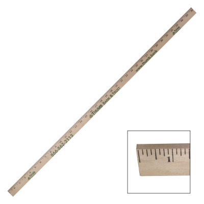 The Teachers' Lounge®  Metal Edged Yardstick Ruler, Inches and 1/8 Yard  Measurements, Natural Wood, 36 Inches