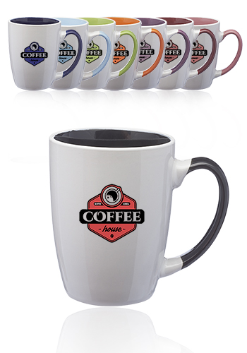 12 oz Two-Tone Coffee Mug w/ Custom Imprint