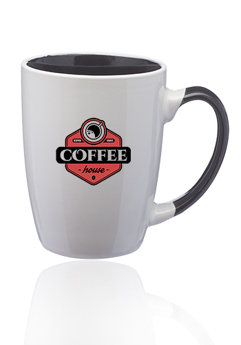 12 Oz Java Two Tone Personalized Coffee Mugs