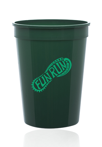 Logo Solid Stadium Cups (12 Oz.)