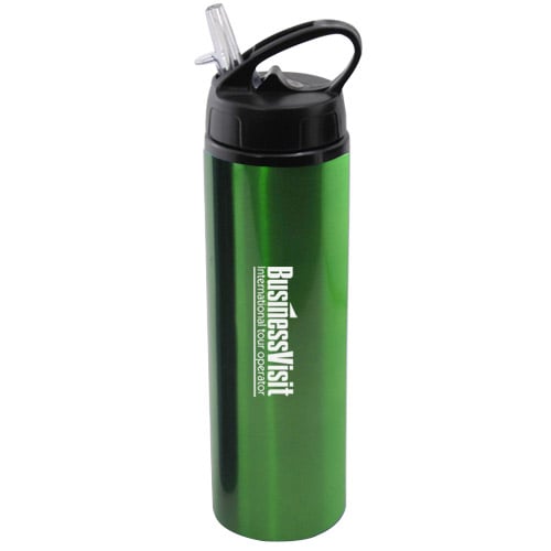 Custom Aluminum Alpine Sports Bottle w/ Clip - 25 Oz