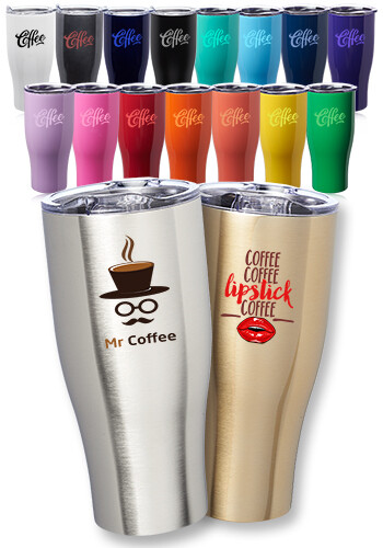 Bulk Custom Engraved Stainless Steel Tumblers With Logo by Lifetime  Creations: Promotional Coffee Travel Mugs, Christmas Gifts for Employees 