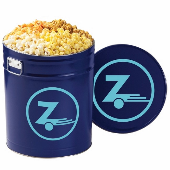 4 Way Popcorn Tin 61/2 Gallon Custom Popcorn Tins