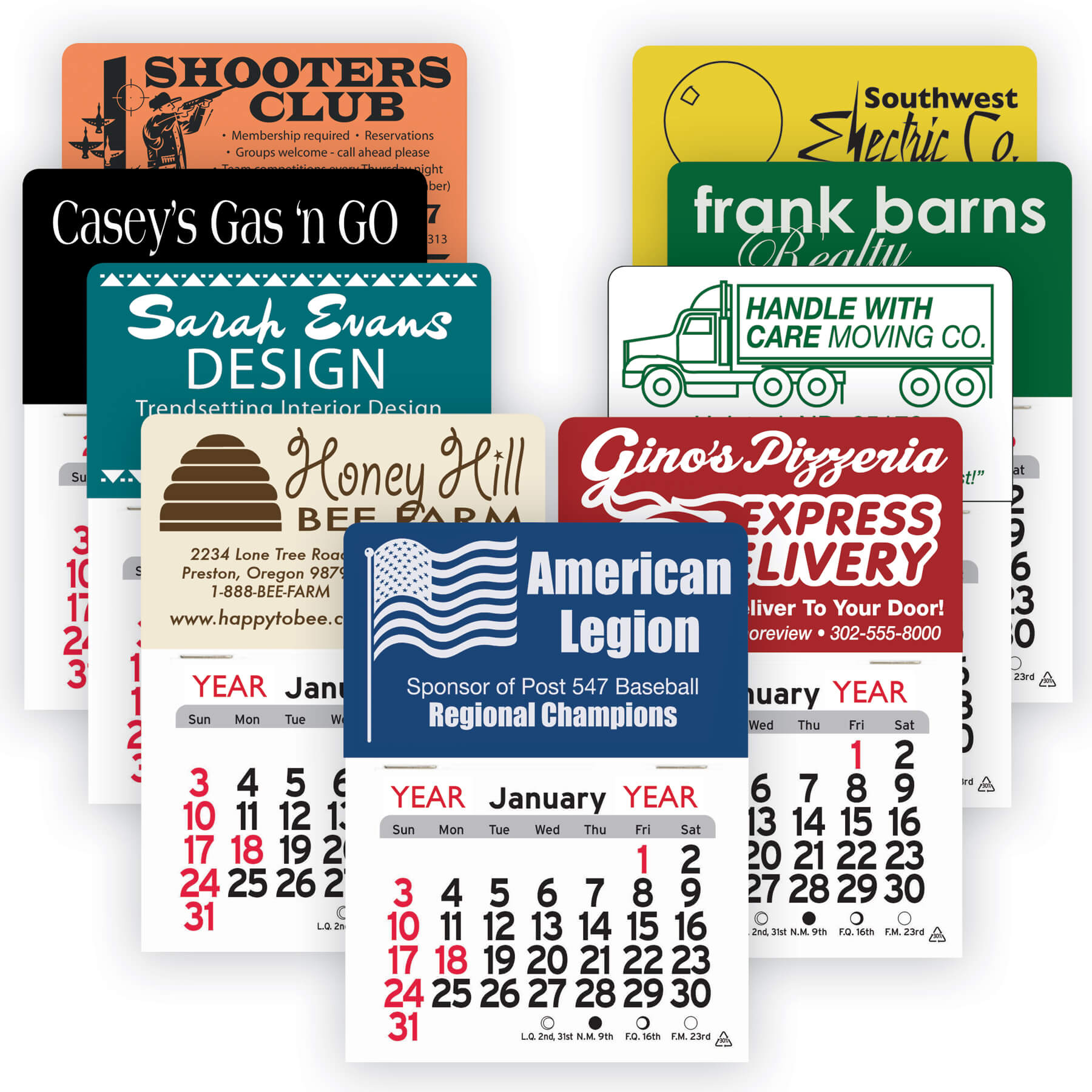 Adhesive Peel N Stick Rectangle 2022 Calendars Promos On Time