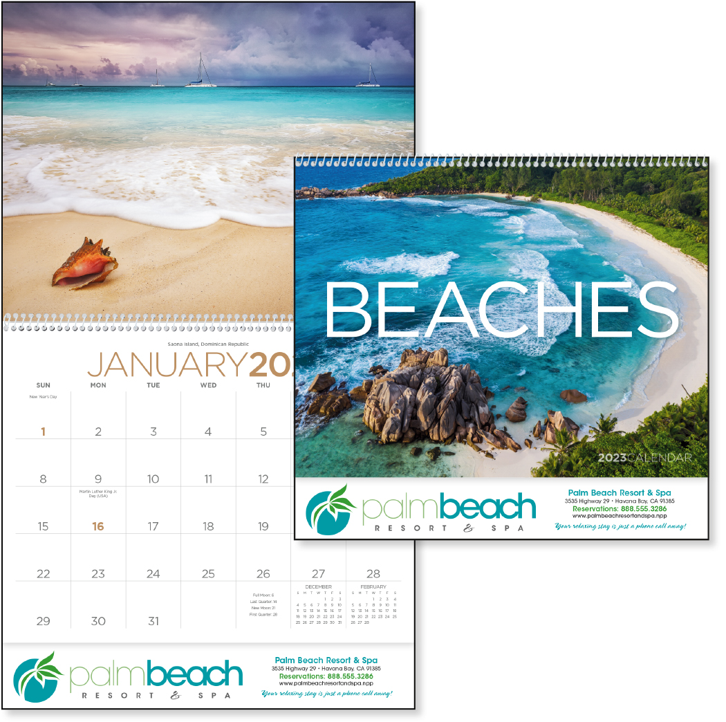 Customized Beaches Calendar 2023