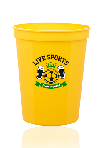 16oz Fluted Stadium Cups, Custom Stadium Cups