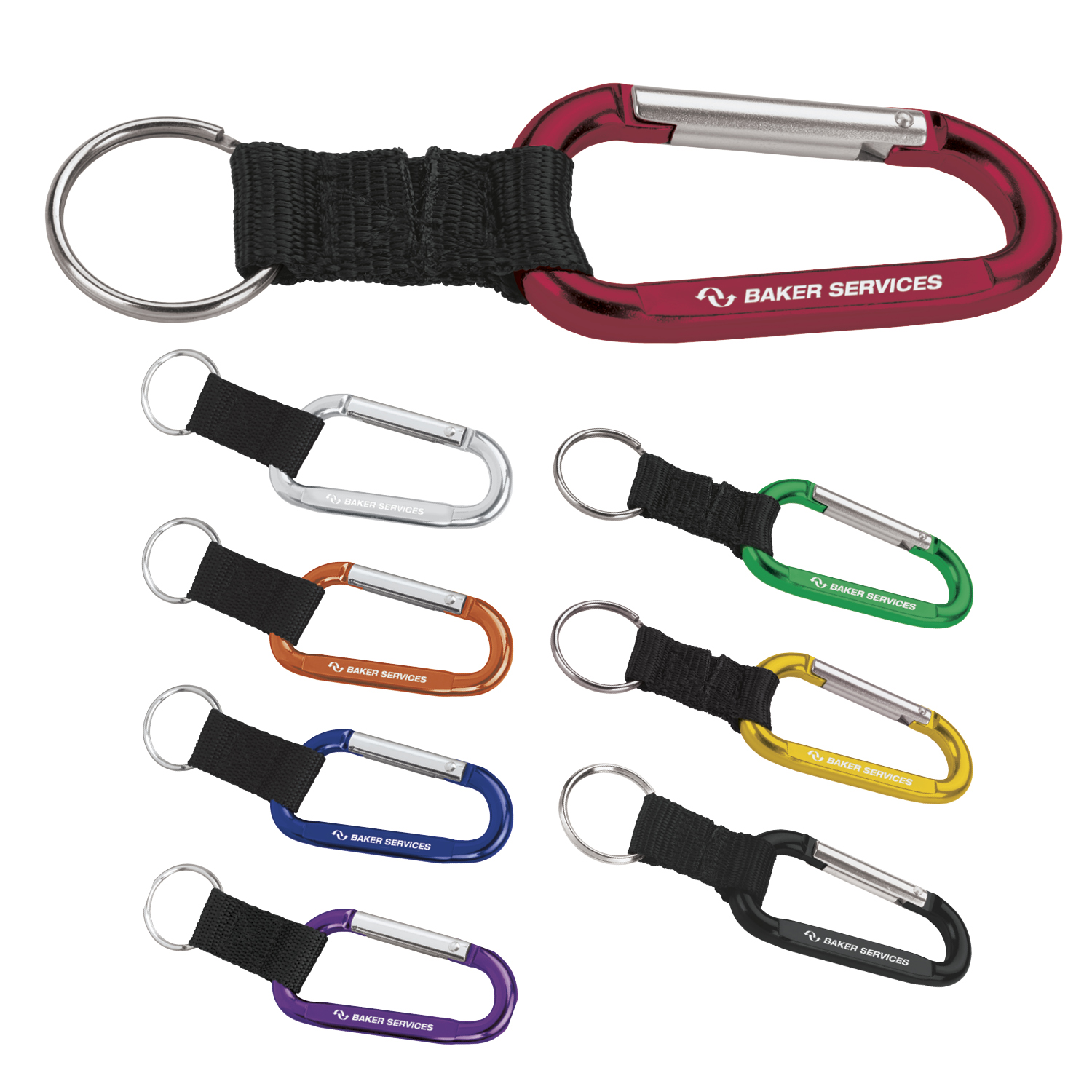 Plastic Carabiner with Compass - AIGP6108 - IdeaStage Promotional Products