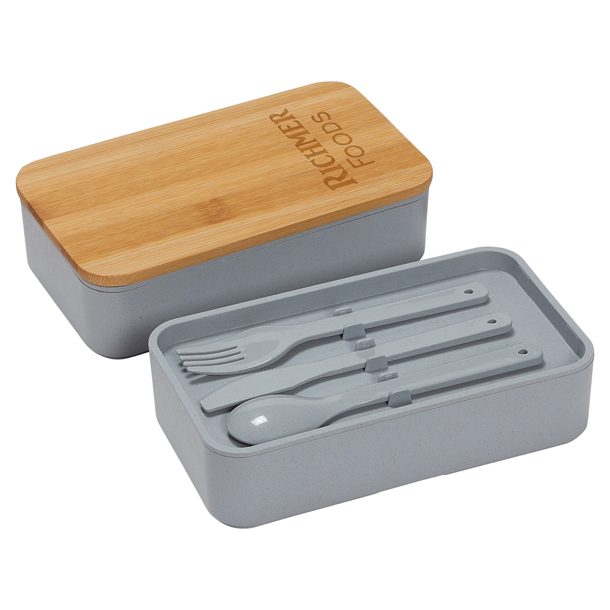 Bamboo Fiber Lunch Box with Cutting Board Lid