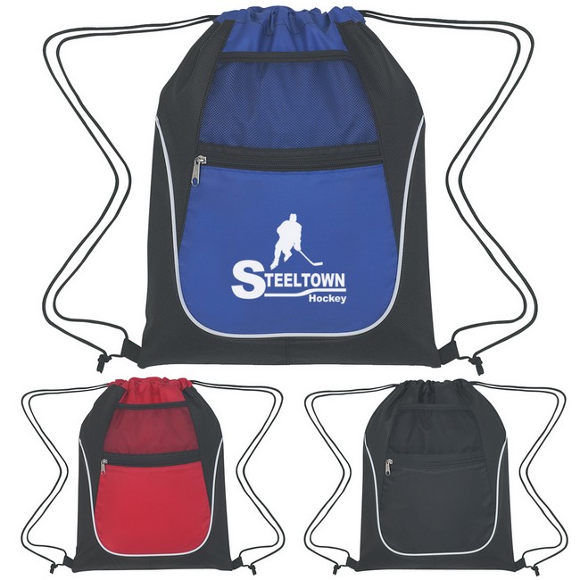 Custom Drawstring Sports Pack with Dual Pockets