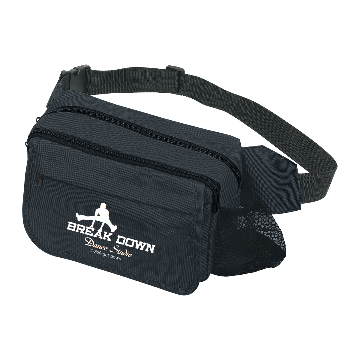 Fanny Pack with Water Bottle Pocket and Logo