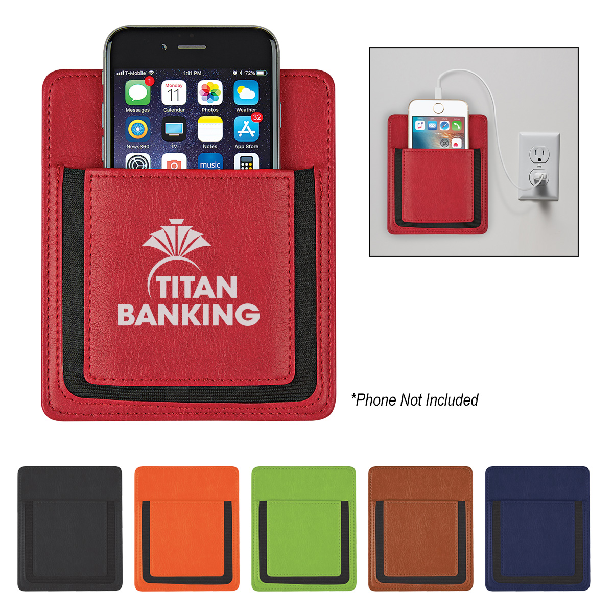 Promotional silicone phone wallet and stand  Imprinted cell phone  accessories - Promo Direct