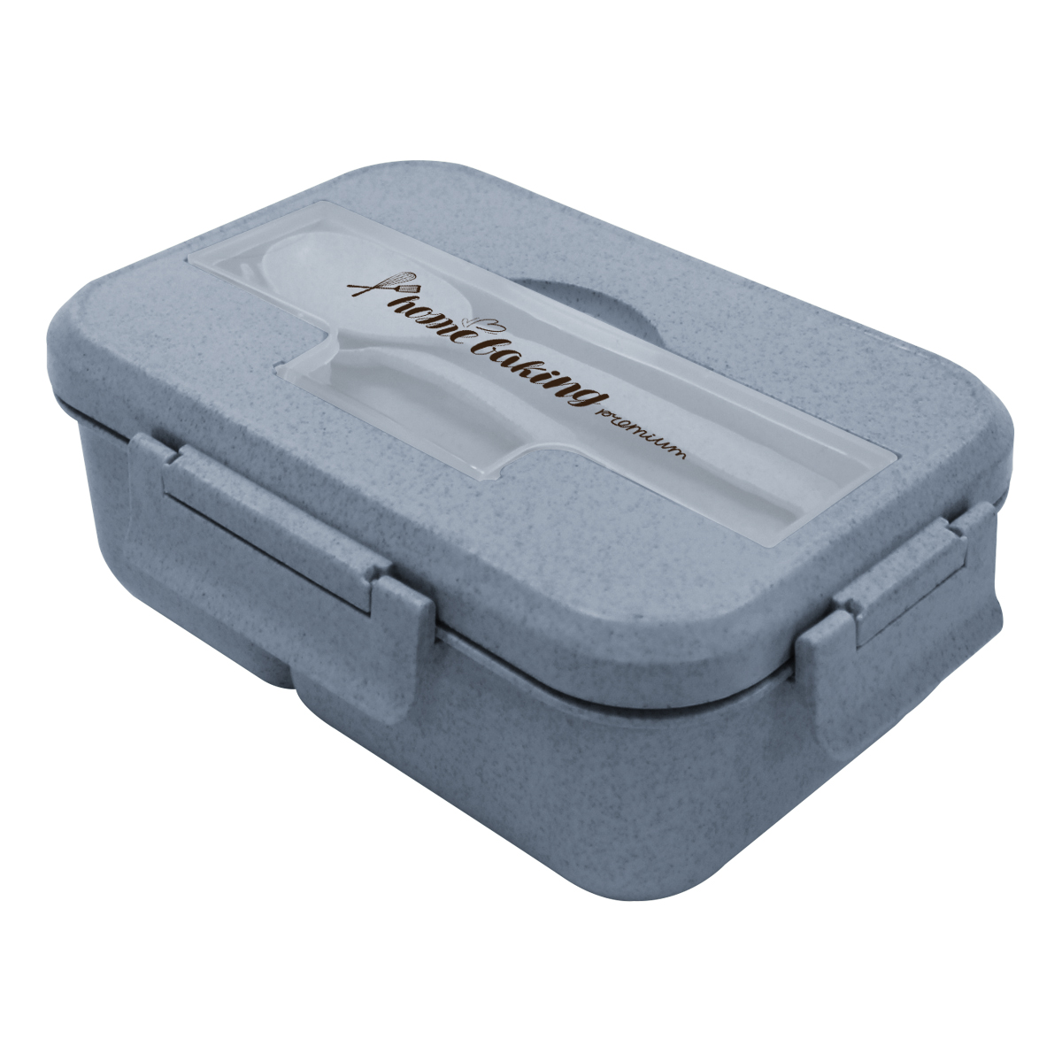 Multi-Compartment Food Container with Utensils - Promotional