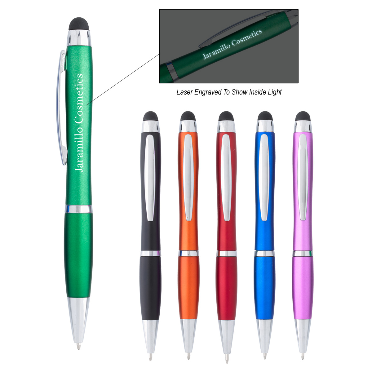 Light Up Stylus Pen with Logo Imprint