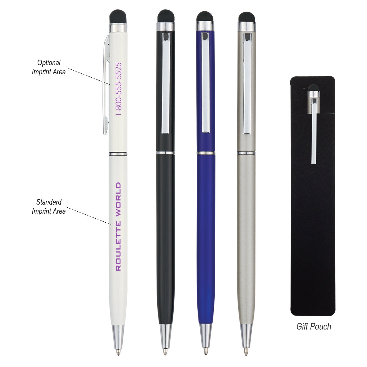 Newport Ballpoint Pen With Stylus