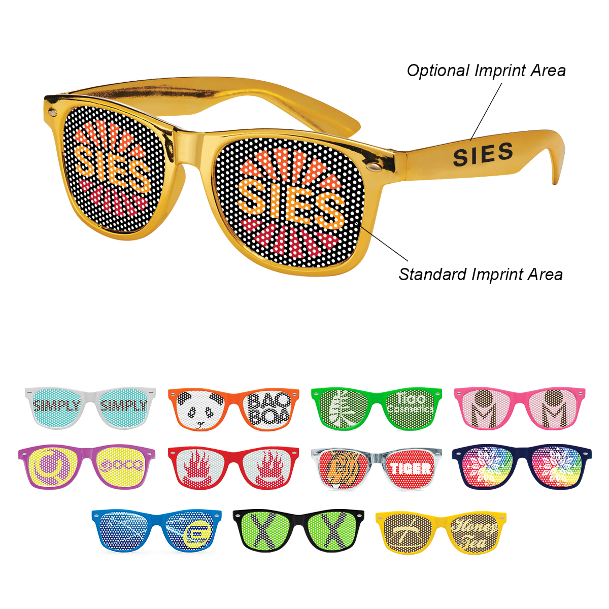 Retro Custom Image Specs Sunglasses