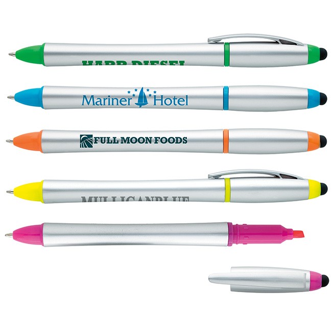 Stylus Ballpoint Pen with Highlighter With Tips, Comes in an array