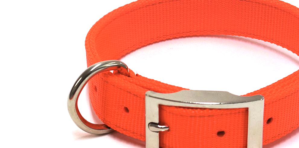 3/4 Duckwood Basic Dog Collar, Nickel Hardware - DDB12-DDB1