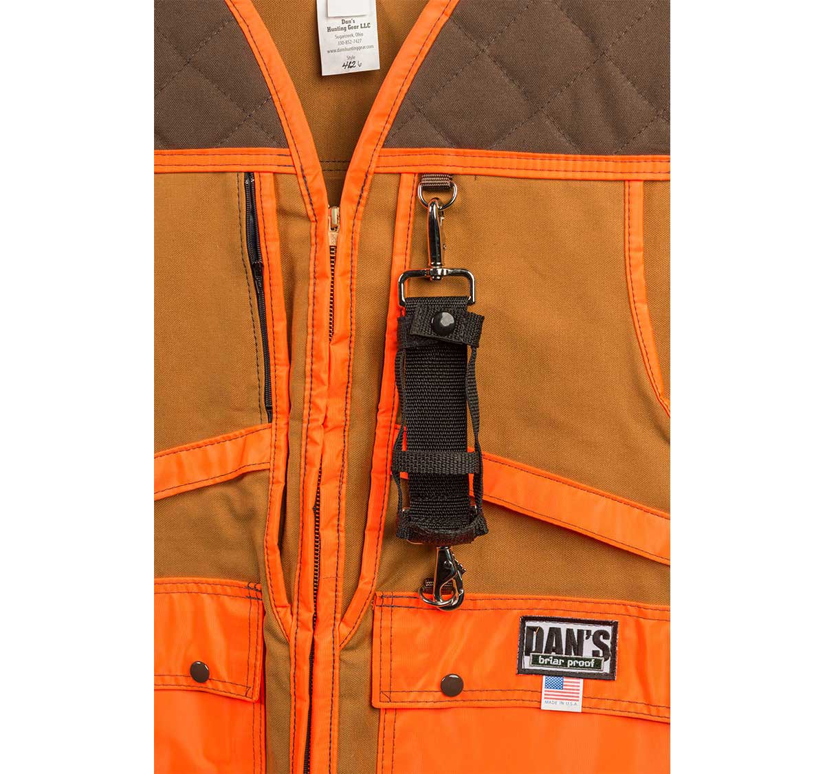 Cropped Arrows Vest Jacket - Orange - GBNY