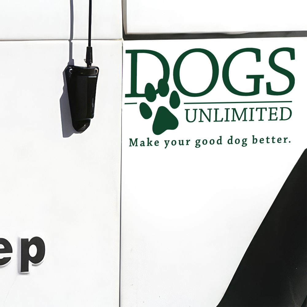 Dogs Unlimited Decal Green by Dogs Unlimited LLC