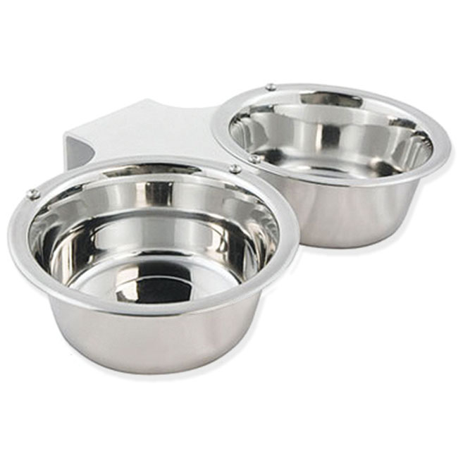 Kennel Gear, Bowl Only, Stainless Steel Yoke, 2 Quart Double