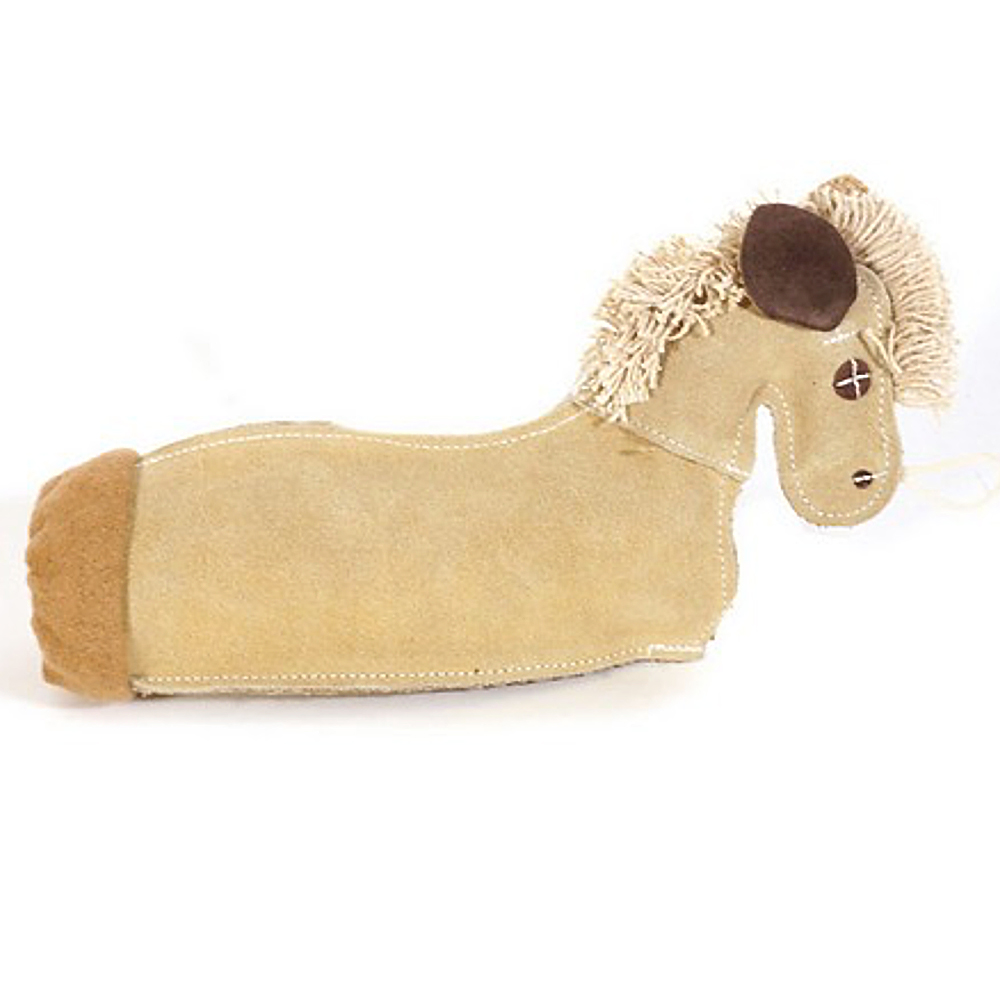 Krinkle Pig Leather Dog Toy