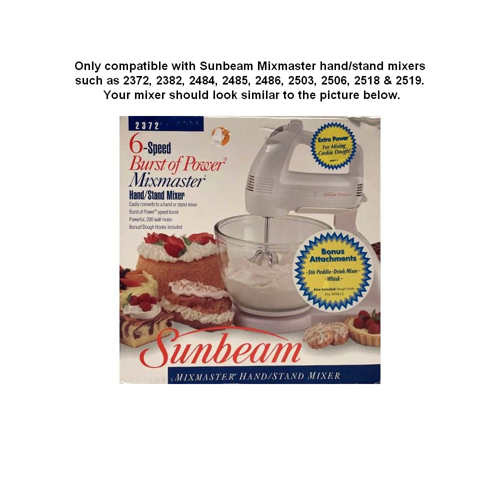 Dough Hooks Sunbeam Burst Of Power Hand Mixer Mixmaster Combo Hand