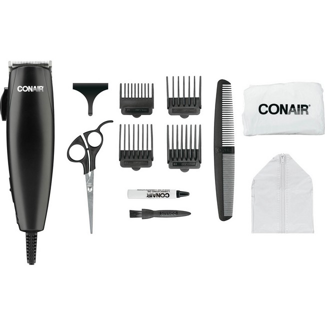 Conair HC102NGB Dual Voltage Hair Cutting Kit, 12-pieces