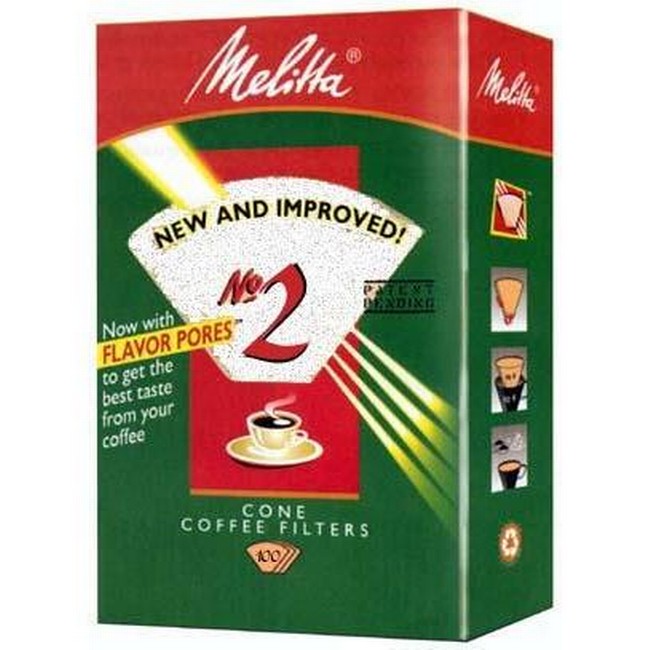 Melitta 622712 2 White Coffee Filters, 100 Count