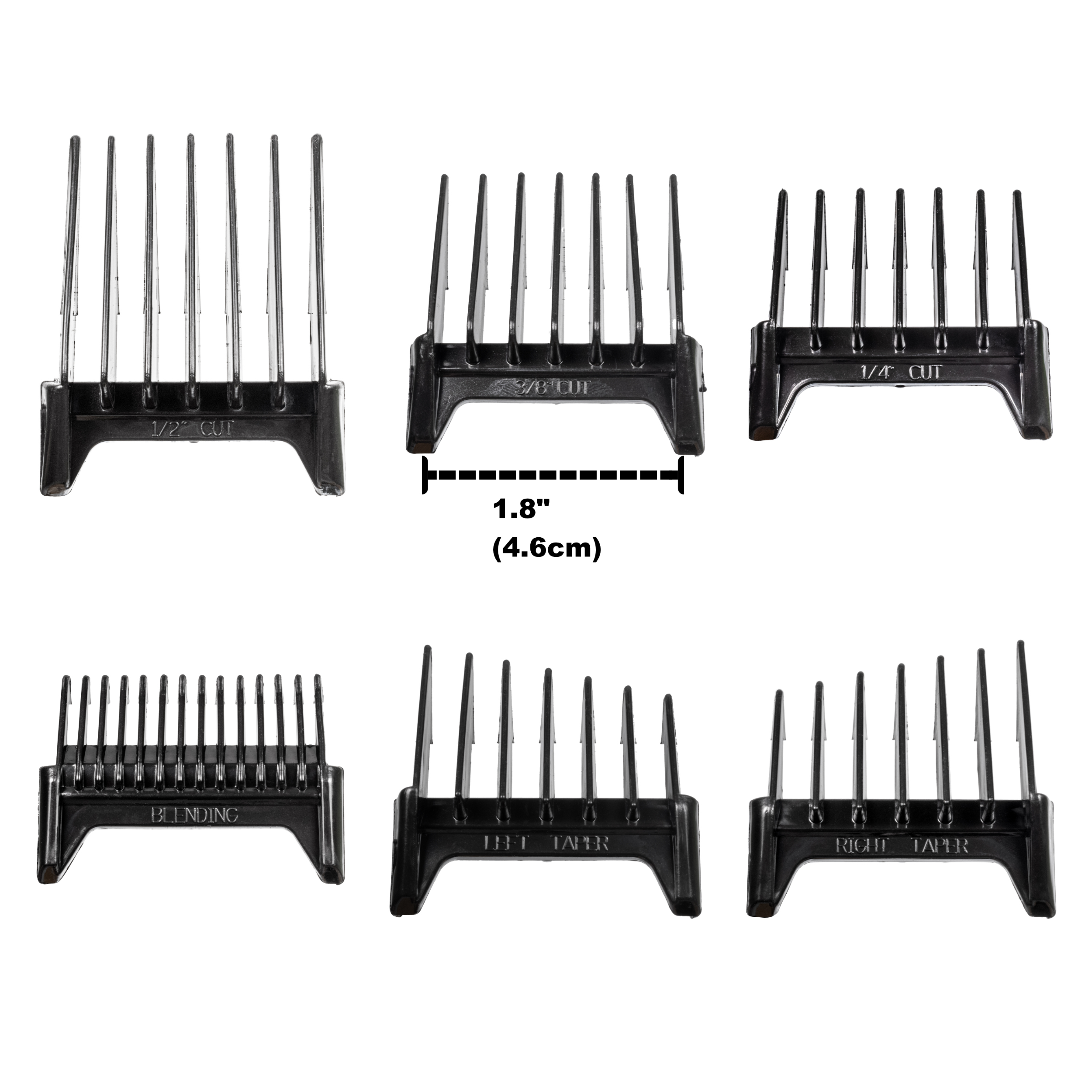 Miaco Set Of Six Clipper Guide Combs fits Oster 254, 274, 284, 650