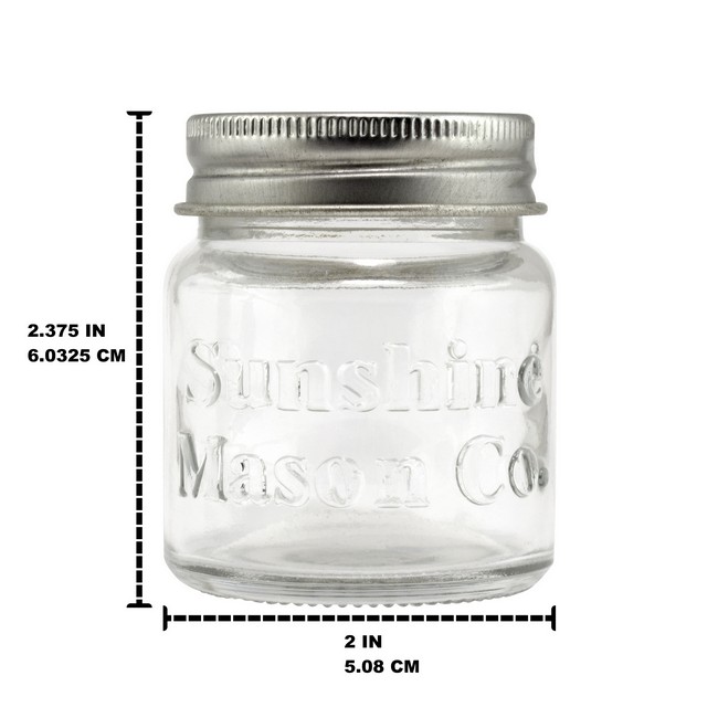 SRNRUS Small 2 oz Mason Jars, 24 Pack Glass Mini Canning Jars with Regular  Mouth Lids, Glass Ginger Shots Bottles Spice Jars
