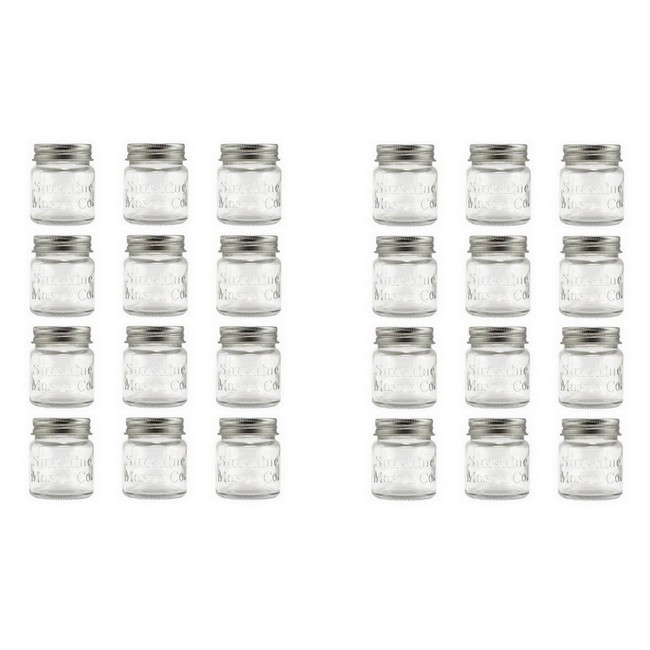 Nakpunar 6 pcs, 2 oz Mason Glass Jars with Gold Lids  Small glass  containers, Mini glass bottles, Glass mason jars