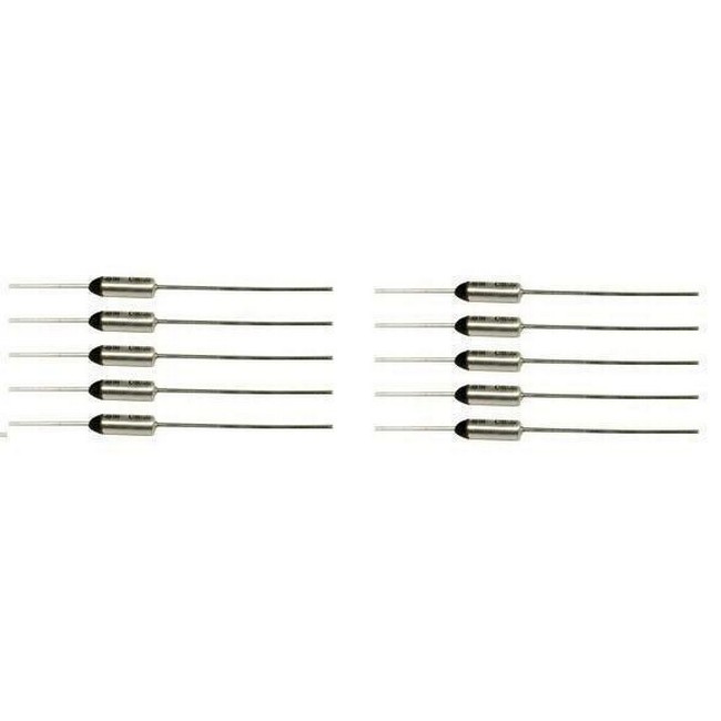 Thermal Fuse Thermal Cutoff Limiter 121c Degrees Celsius, 10 Pack