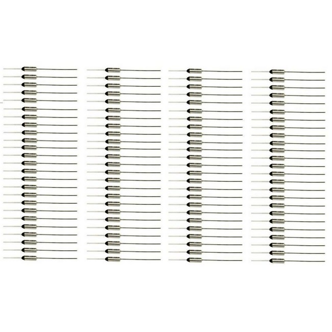 Thermal Fuse Thermal Cutoff Limiter 128c Degrees Celsius, 100 Pack