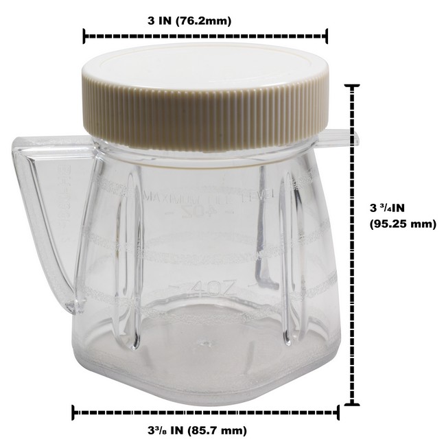 joyparts Replacement Parts 5-Cup Square Plastic Jar with Lid,Compatible  with Oster Blenders, 1, Clear