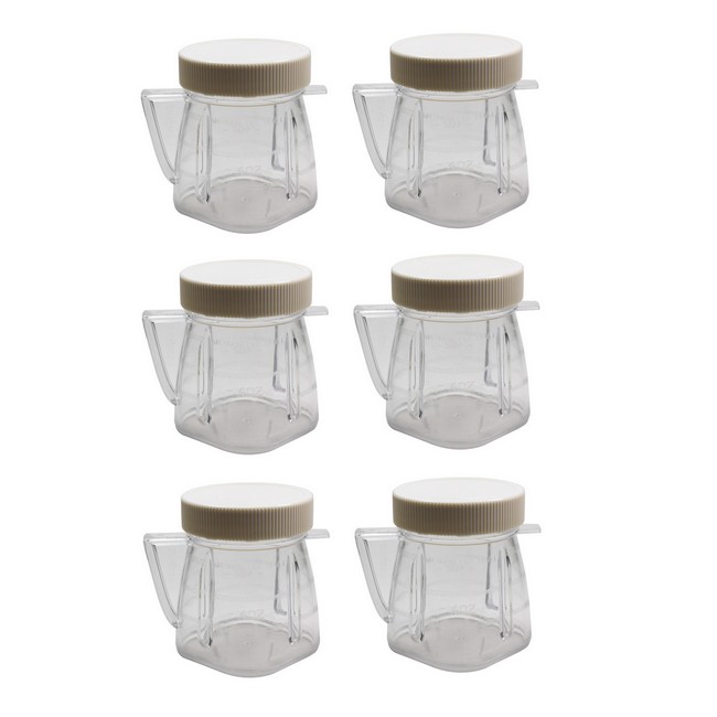 5-Cup Square Top 6-Piece Glass Jar Replacement Set Compatible with Oster  Blenders 