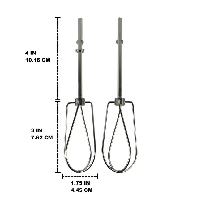 Univen Stainless Steel Dough Hooks Compatible with KitchenAid Hand Mixers KHM2DH