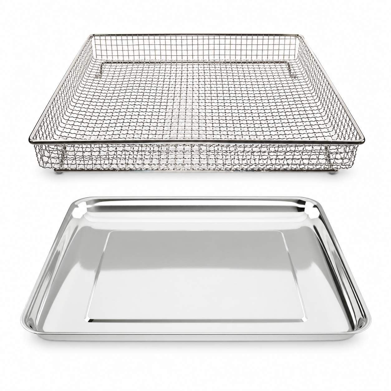 Univen Stainless Steel Baking Tray Pan and Air Fryer Basket