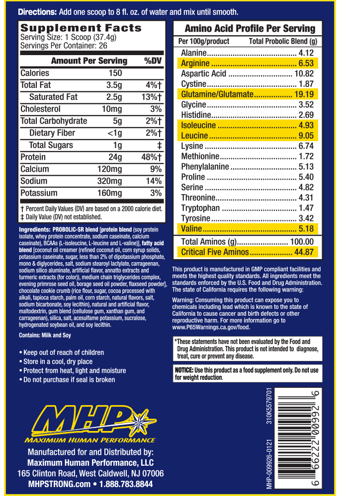 Protein supplement with instructions, nutritional facts, amino acid profile, and ingredients listed. A warning about California restrictions and a disclaimer is included.
