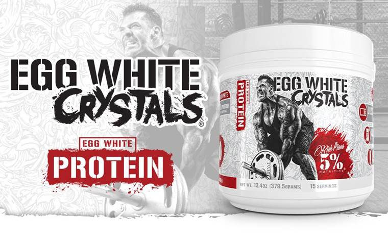 Packet of Egg White Crystals Protein with 15 servings, net weight 13.402 oz (379.5 grams). Contains 5% Rich Piens.