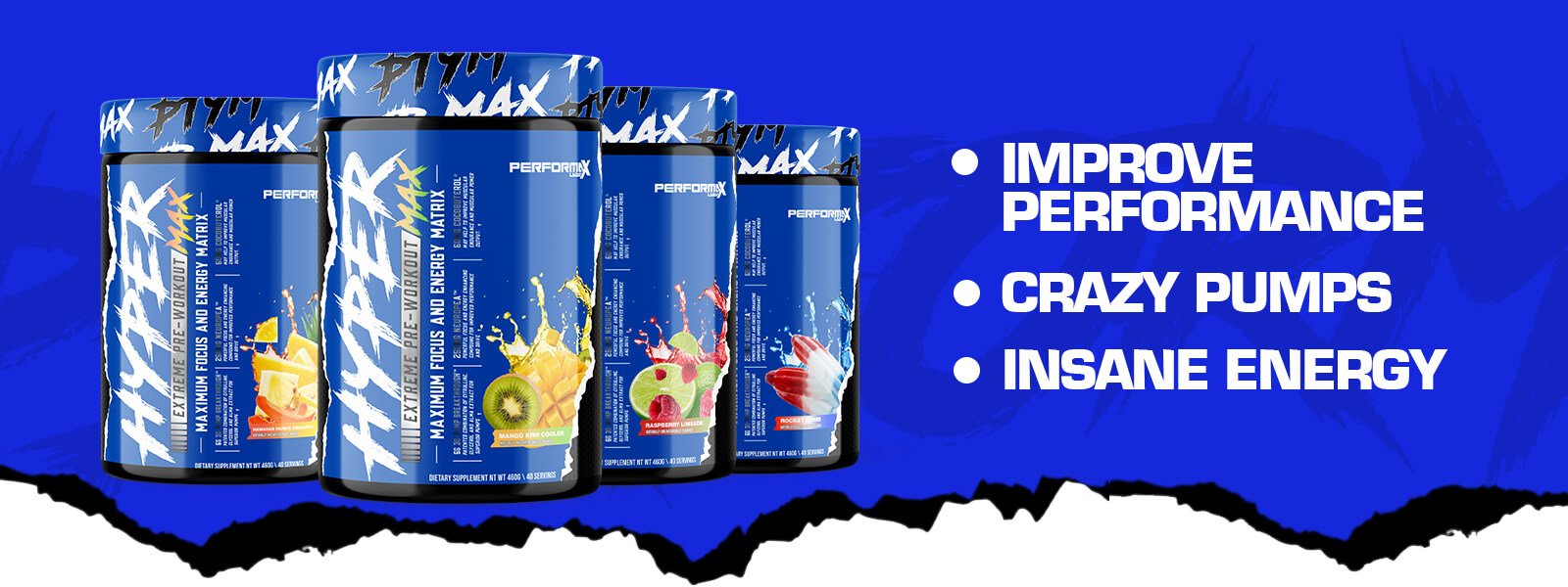 Container of Performix dietary pre-workout supplement with maximum focus and energy matrix, offering 140 servings.
