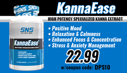 High-potency KannaEase capsules for positive mood, relaxation, calmness, enhanced focus, and stress management.