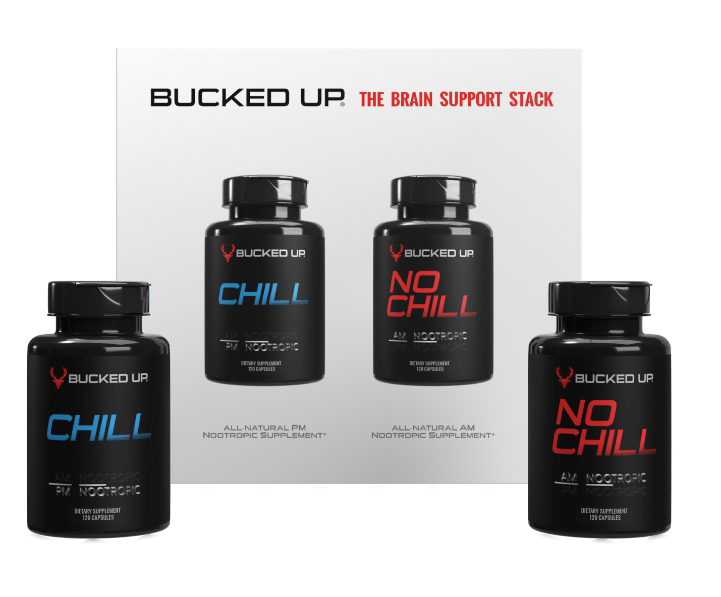 Bucked Up Chill-No Chill Stack - 2 Bottles