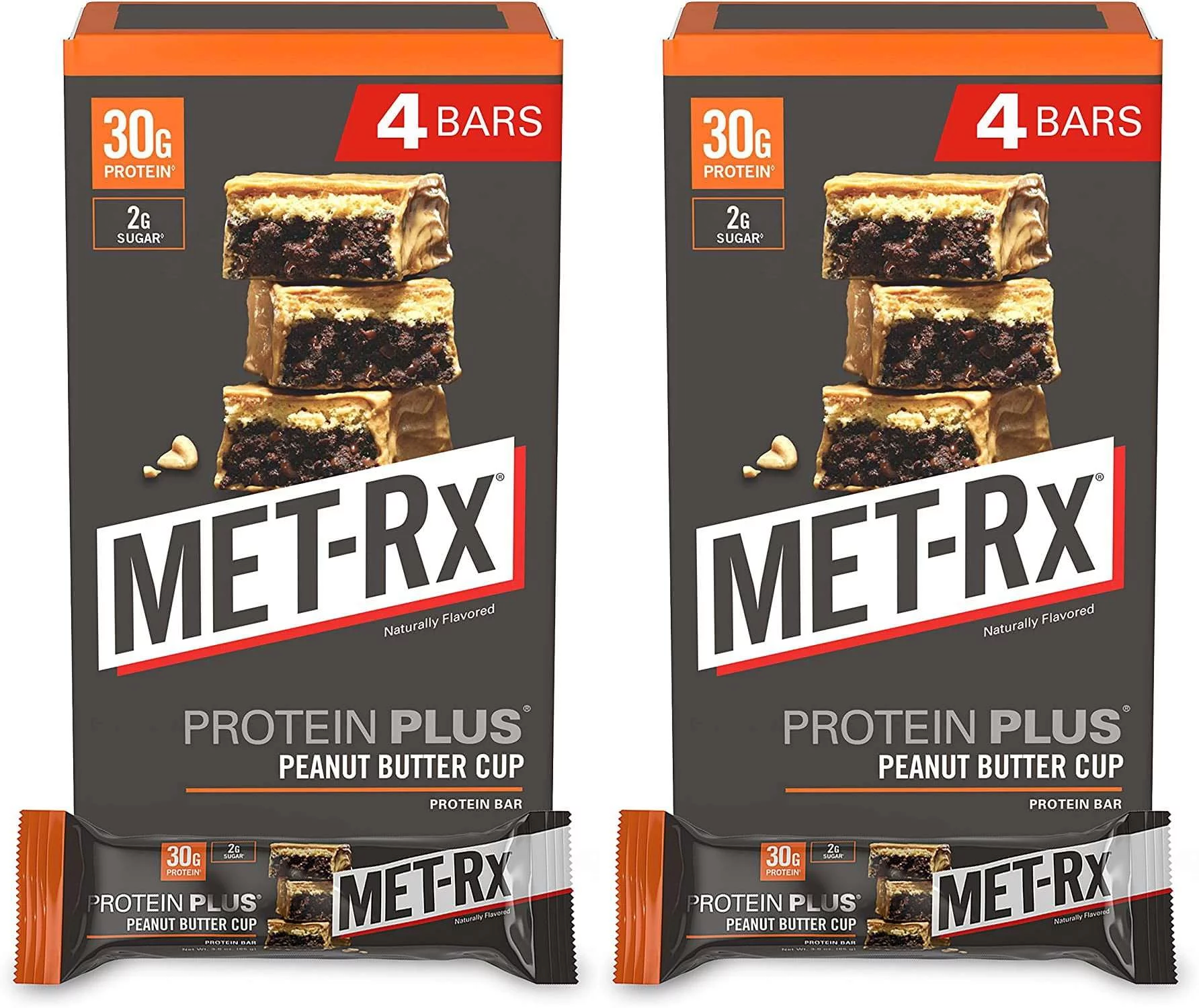 MetRx Protein Plus Bar Peanut Butter Cup 8 Bars (2 x 4 Bars) TWINPACK