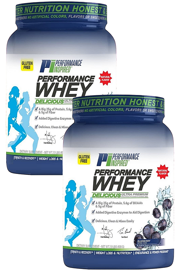 Performance Inspired Nutrition WHEY Protein Blueberry - 4 lb (2 x 2 Lb ...