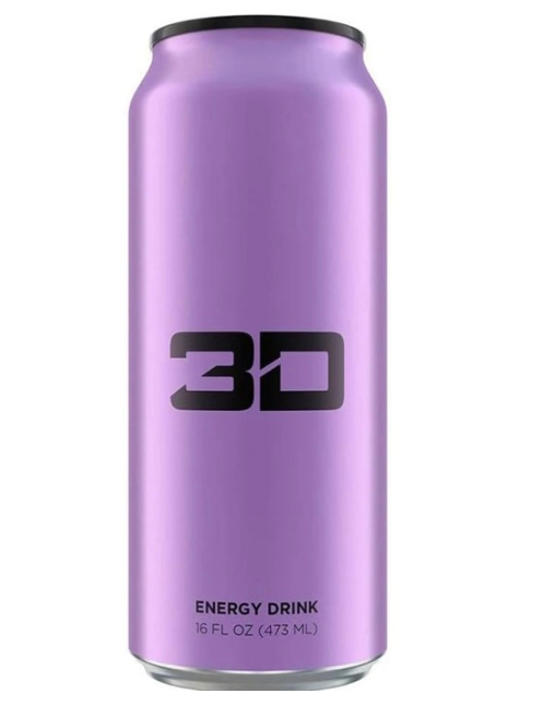 3D Energy Drink Purple Grape - 12 x 16 oz Cans