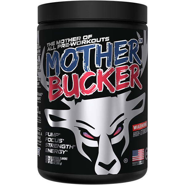 Bucked Up Mother Bucker Pre Workout Rocket Pop Blue Razlimecherry