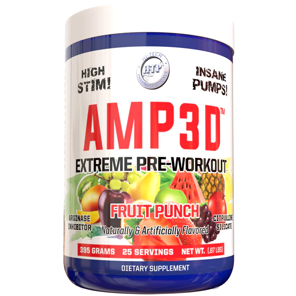 Hi Tech Pharmaceuticals AMP3D Fruit Punch 25 Servings by Hi-Tech