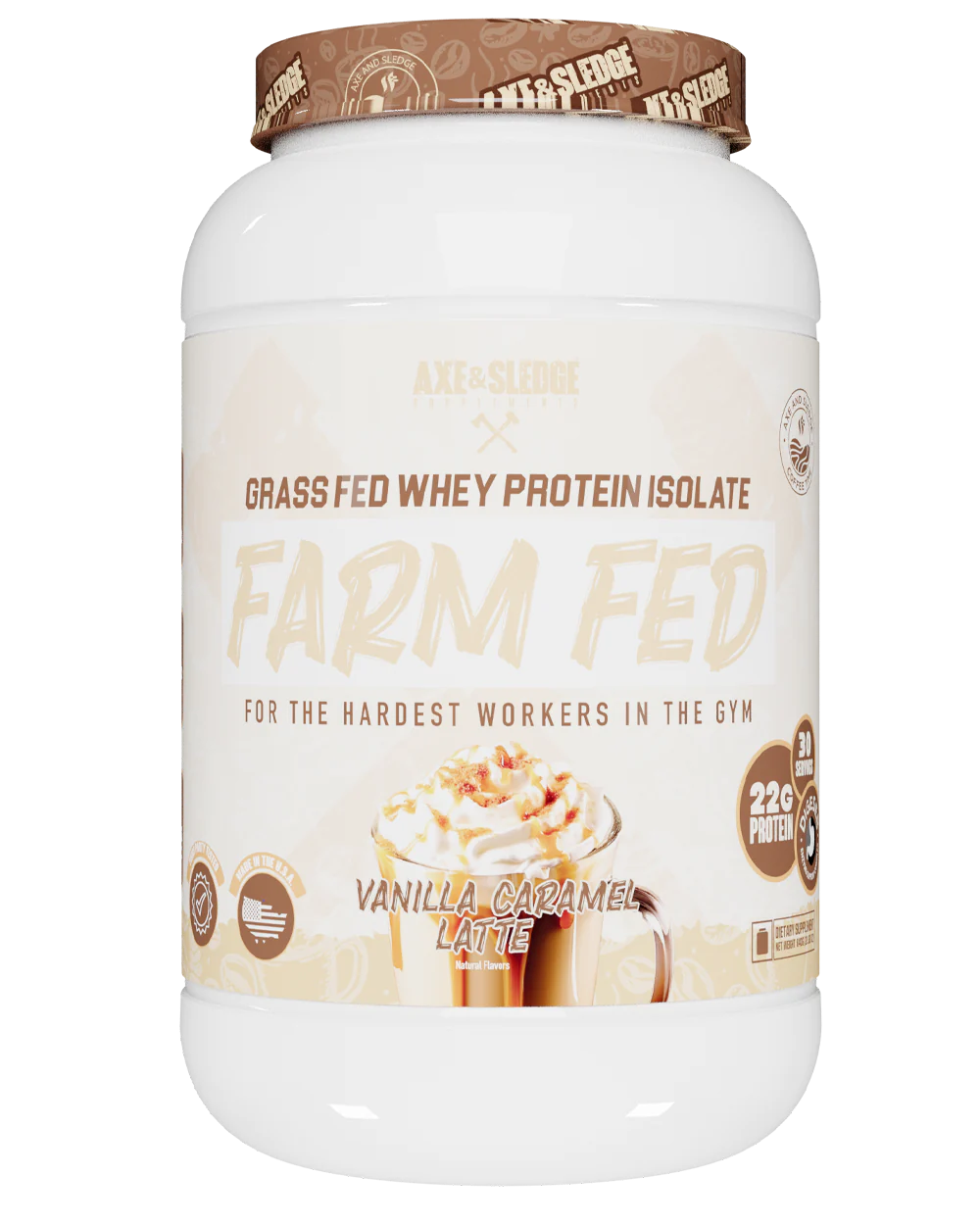 Axe & Sledge Farm Fed Protein Grassfed Whey Protein Isolate Vanilla