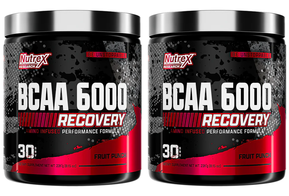 Nutrex BCAA 6000 Recovery Fruit Punch - 60 Servings (2 x 30 Serving ...
