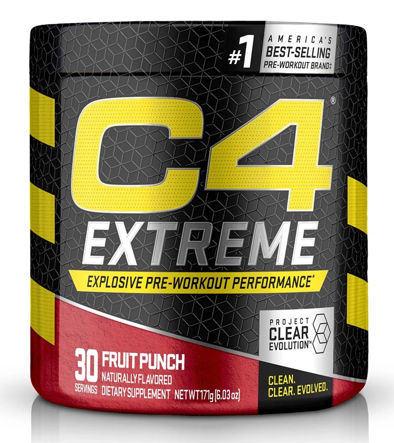 C4 Extreme Pre Workout Fruit Punch 30 Servings (*Best by